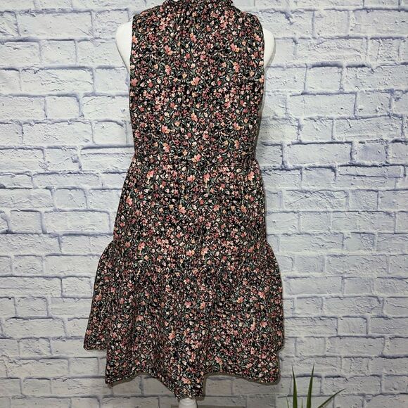 BB Dakota Sleeveless Tiered Black Floral Dress - Picture 5 of 14